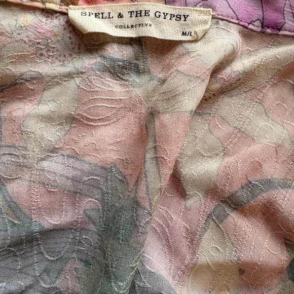 Spell Floral Kimono Open Front M/L EC - Picture 8 of 8